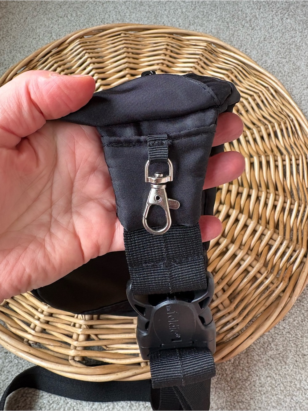 The Foldie Black Foldable Travel Hands Free Cut Resistant Crossbody - Picture 10 of 10